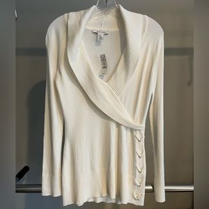 New with tags. White House Black Market sweater.  Cream.